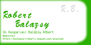 robert balazsy business card